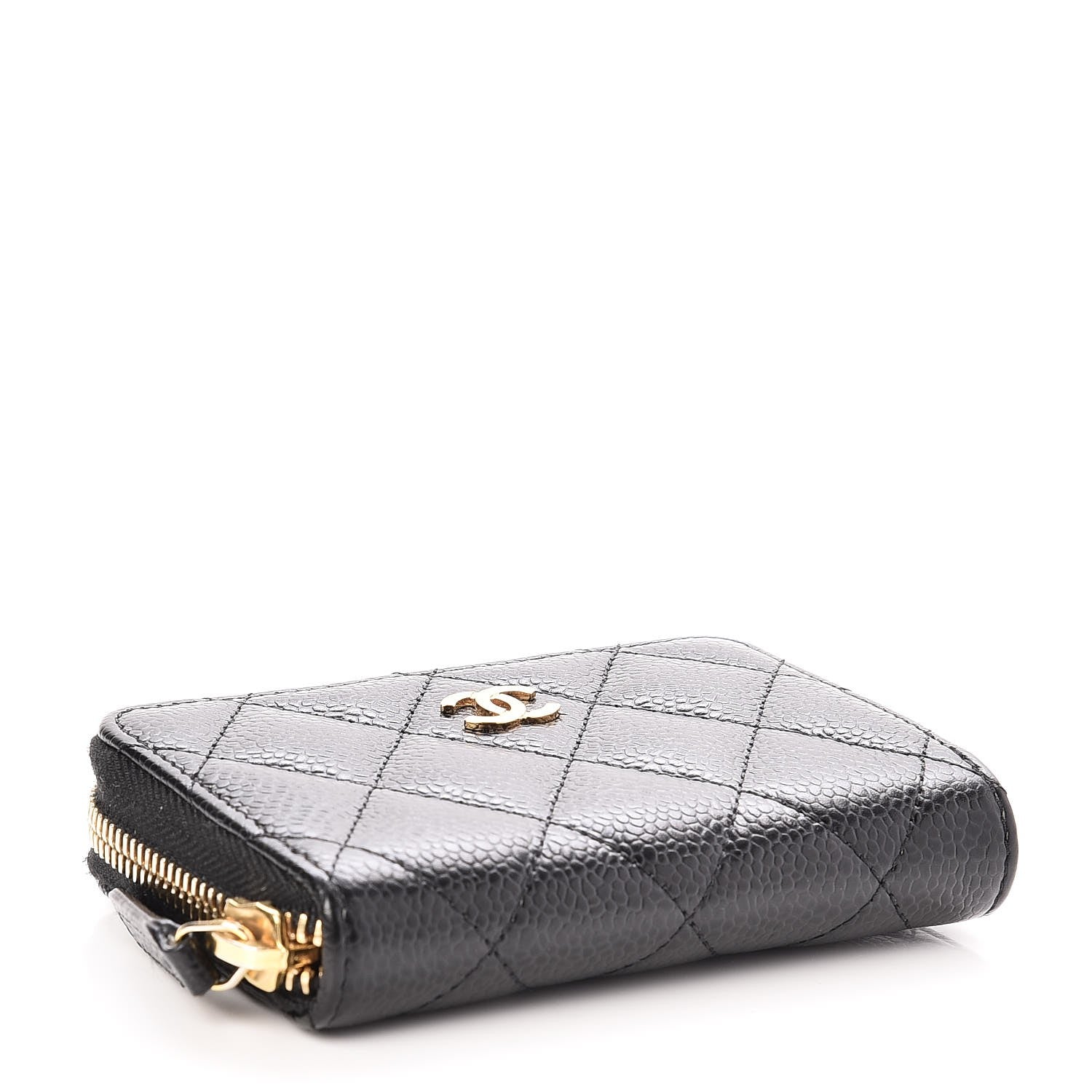 Chanel Caviar Quilted Zip Coin Purse Black 4 of 8