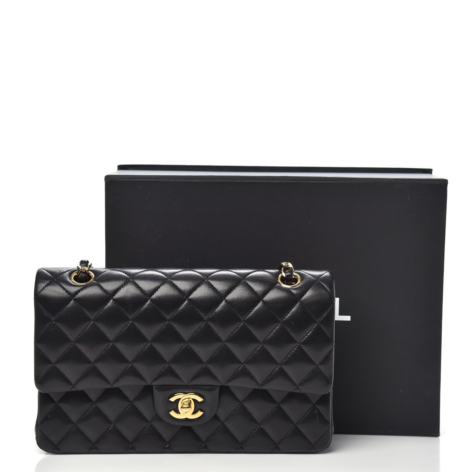 Chanel Lambskin Quilted Medium Double Flap Black 20 of 20