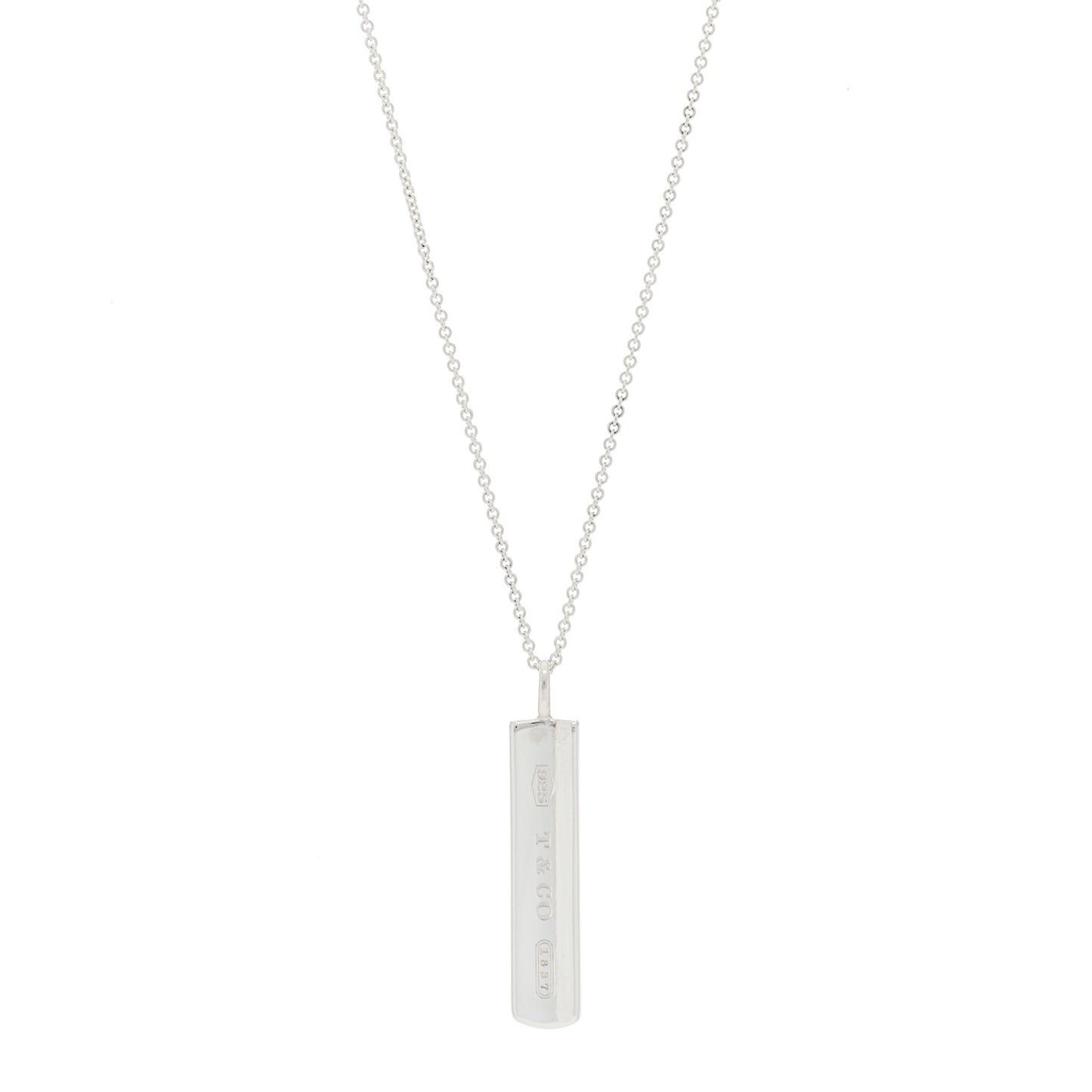 Sterling Silver 1837 Bar Pendant Necklace