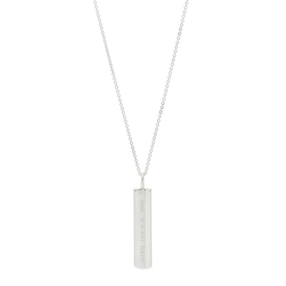 Tiffany Sterling Silver 1837 Bar Pendant Necklace 1 of 6