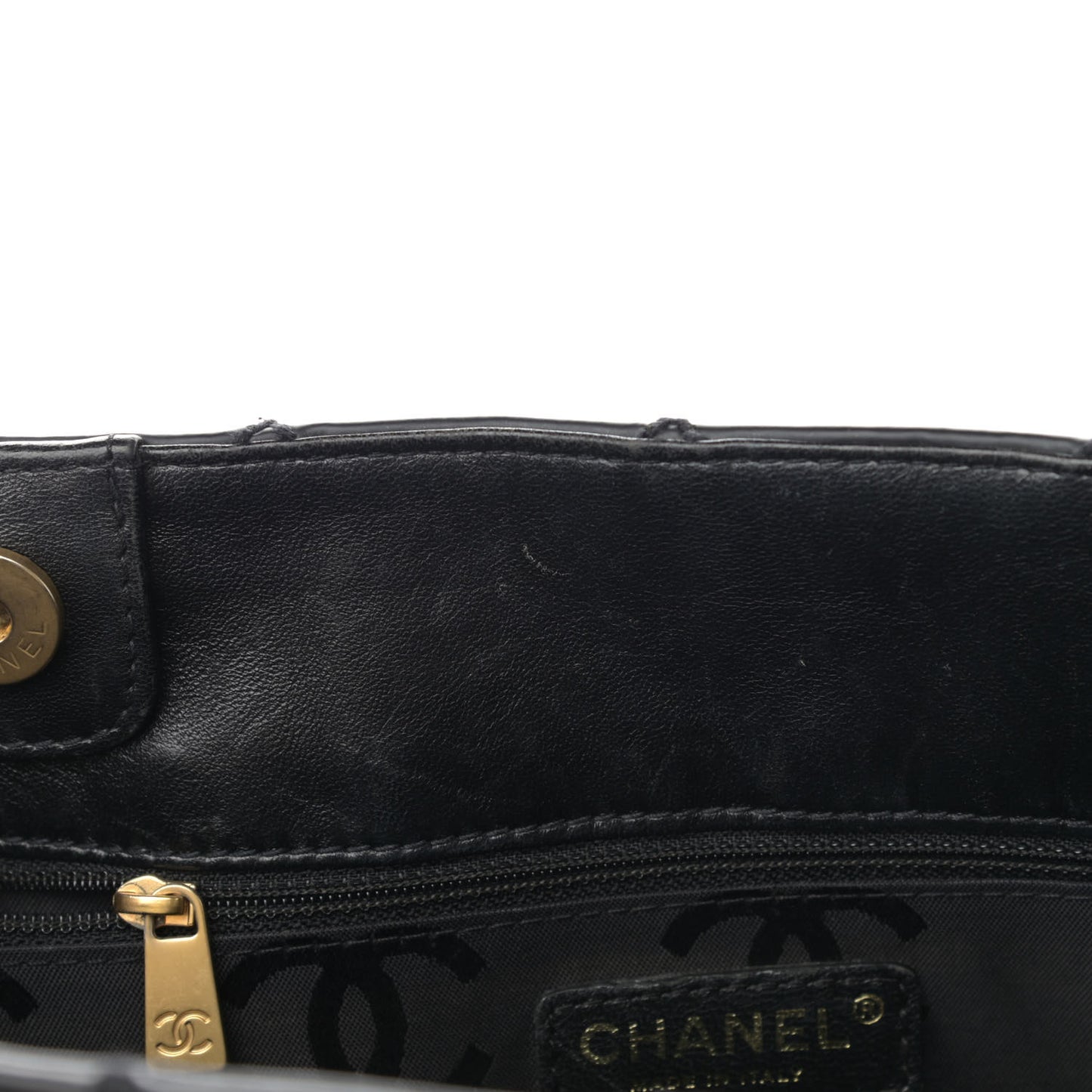 Calfskin Stitch Surpique Tote Black
