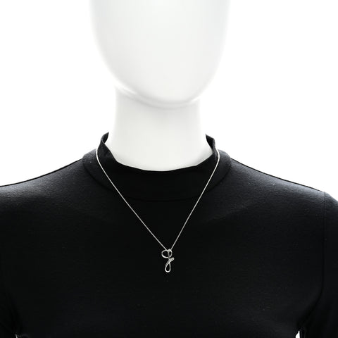 Sterling Silver Elsa Peretti Letter G Pendant Necklace