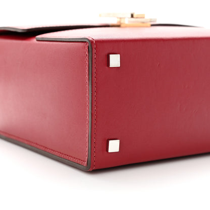 Hermes Villandry Calfskin Cinhetic Boxy Top Handle Bag Rubis 9 of 14