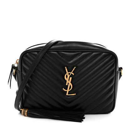 Saint Laurent Calfskin Matelasse Monogram Lou Camera Bag Black 1 of 13