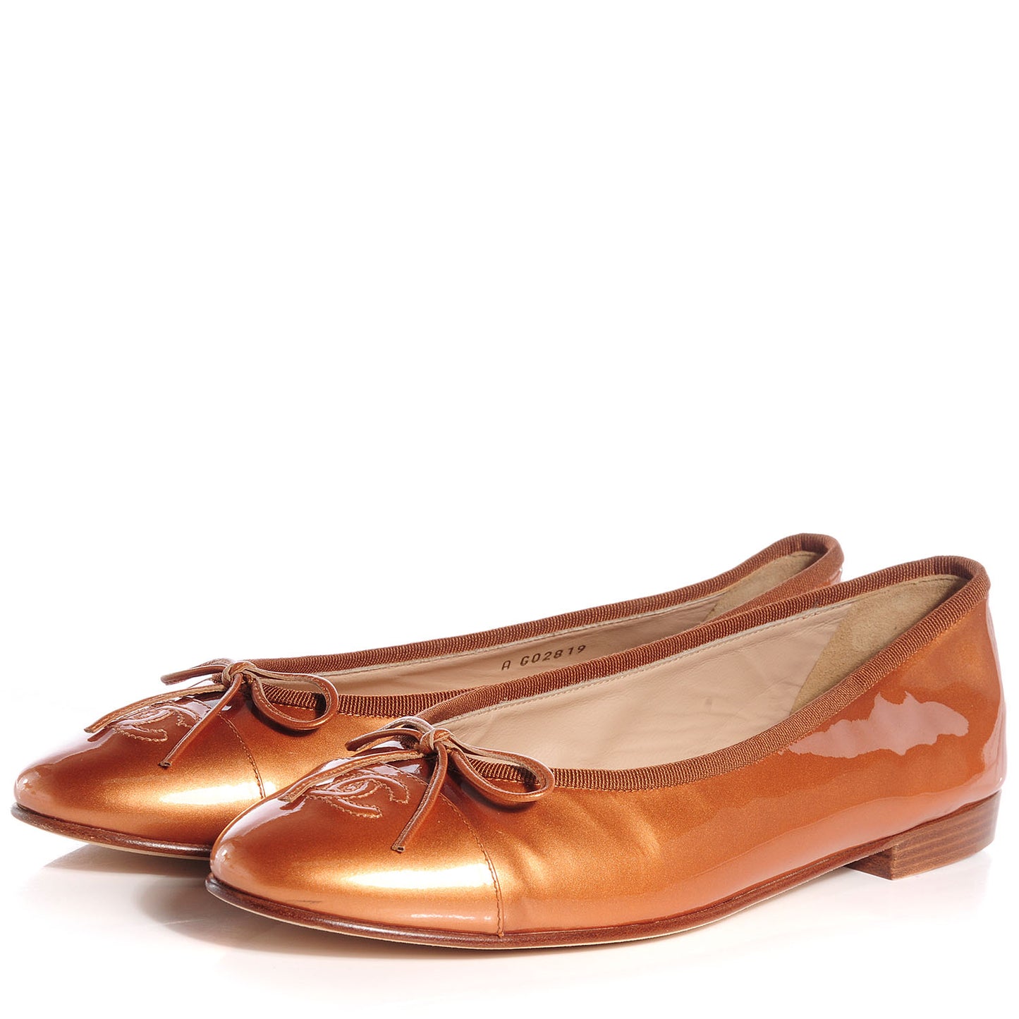 Patent Classic CC Cap Toe Ballerina Flats 40.5 Bronze