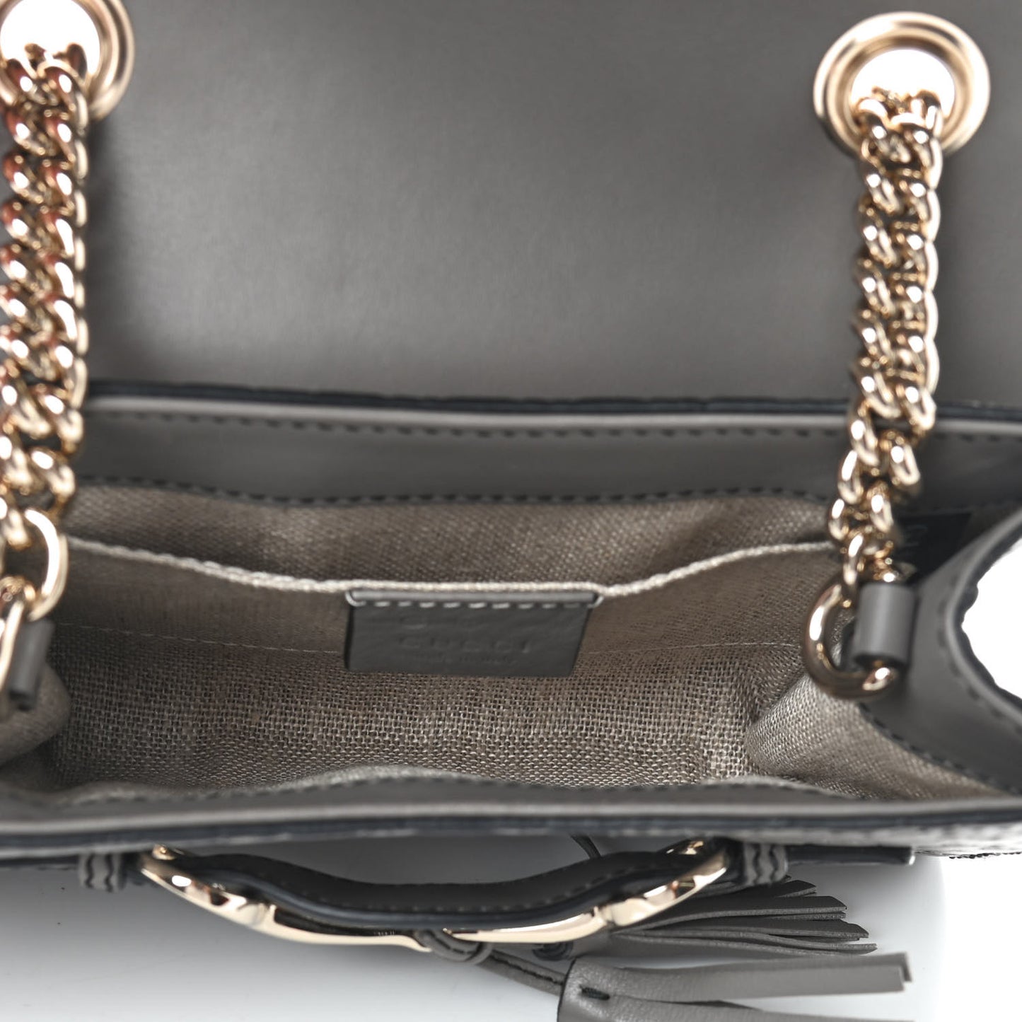 Soft Microguccissima Mini Emily Chain Shoulder Bag Loess