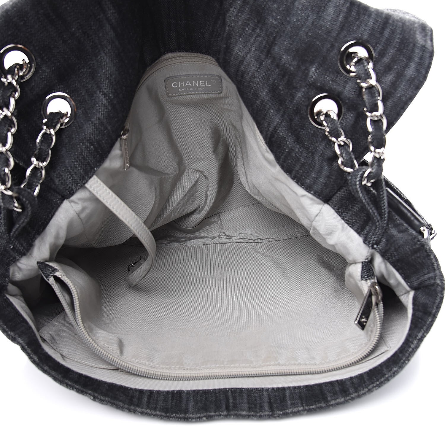 Chanel Denim Quilted Stretch Spirit Messenger Bag 5 of 14