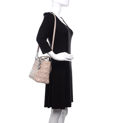 Christian Dior Lambskin Cannage Medium Lady Dior Light Pink 3 of 20