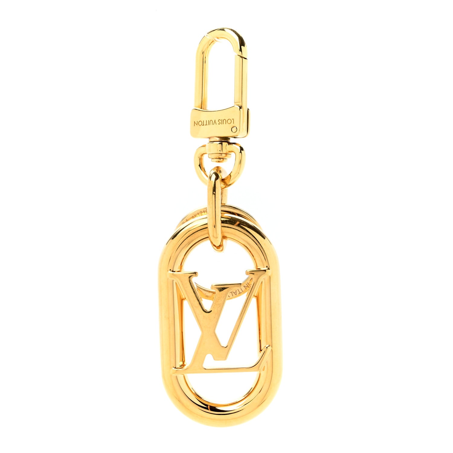Louis Vuitton LV Link Bag Charm Key Holder Gold 1 of 5