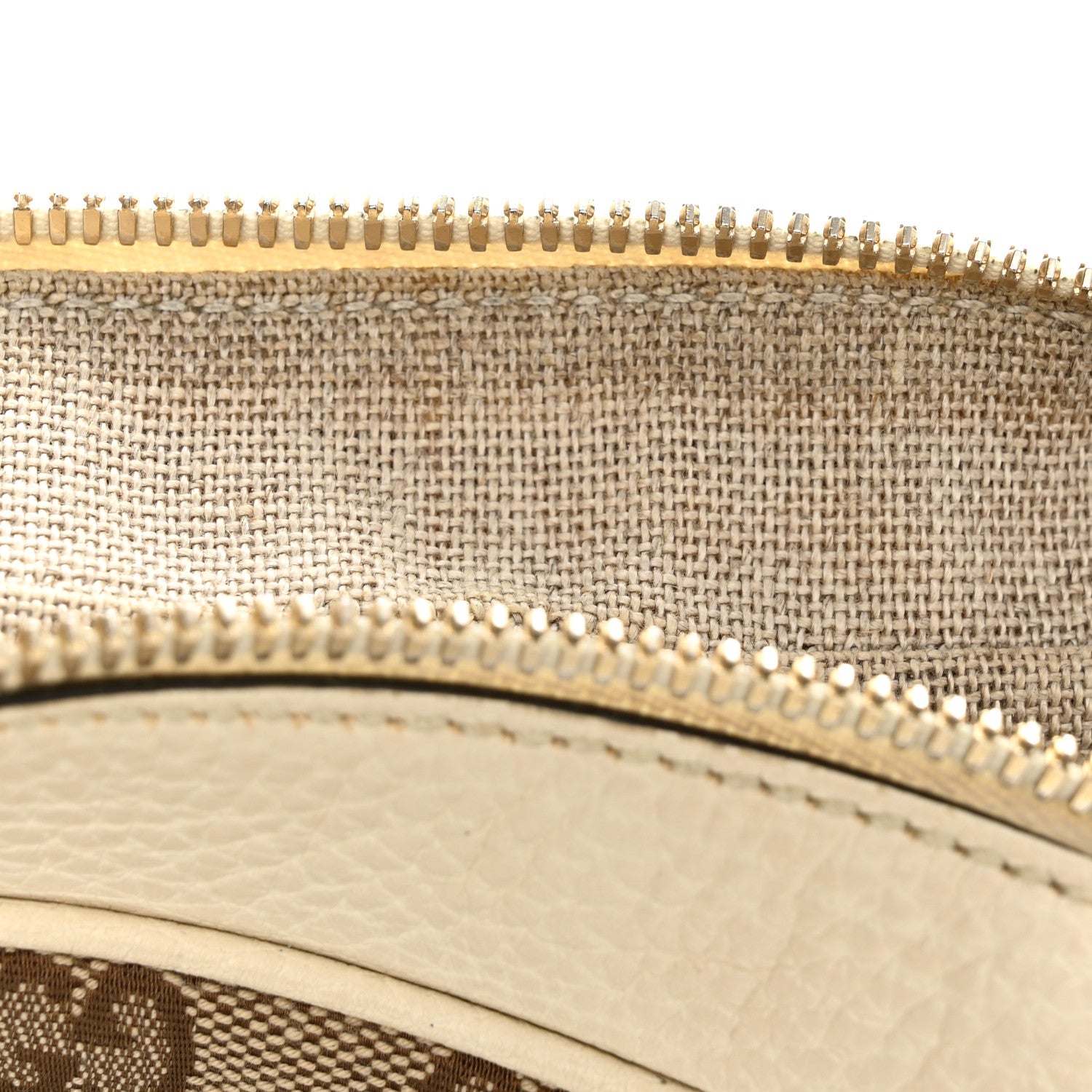 Gucci Monogram Dollar Calfskin Mini Bree Messenger Bag Beige Ebony Avoire 11 of 12