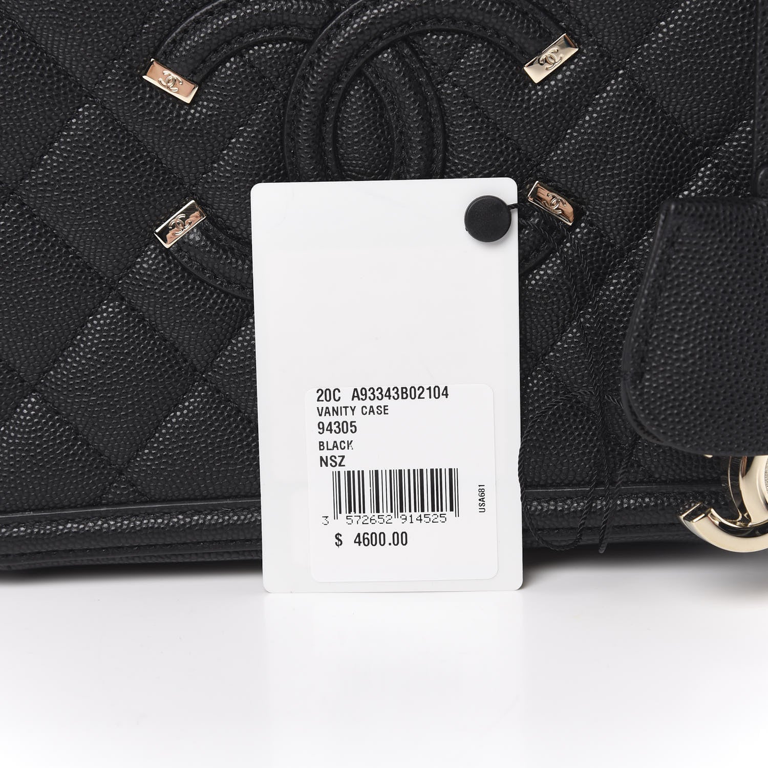 Chanel Caviar Quilted Large CC Filigree Vanity Case Black 11 of 12