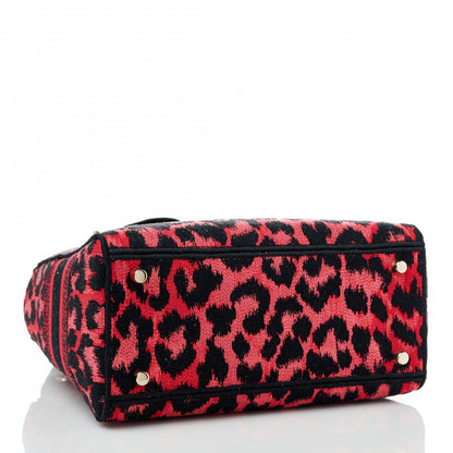 Christian Dior Canvas Medium Mizza Embroidered Lady D-Lite Fuchsia 3 of 8