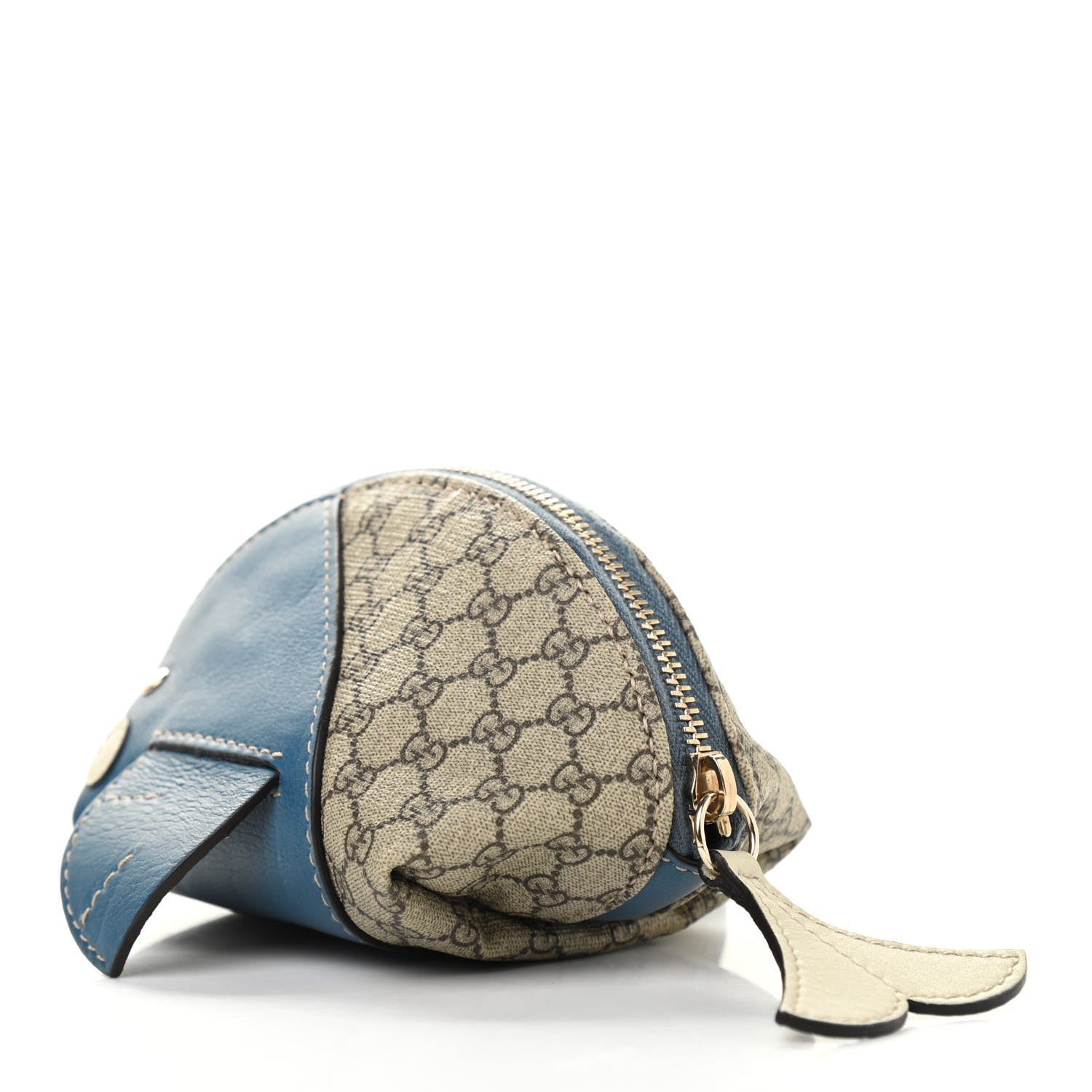 Gucci GG Supreme Monogram Children's Zoo Coin Purse Whale Blue 3 of 11