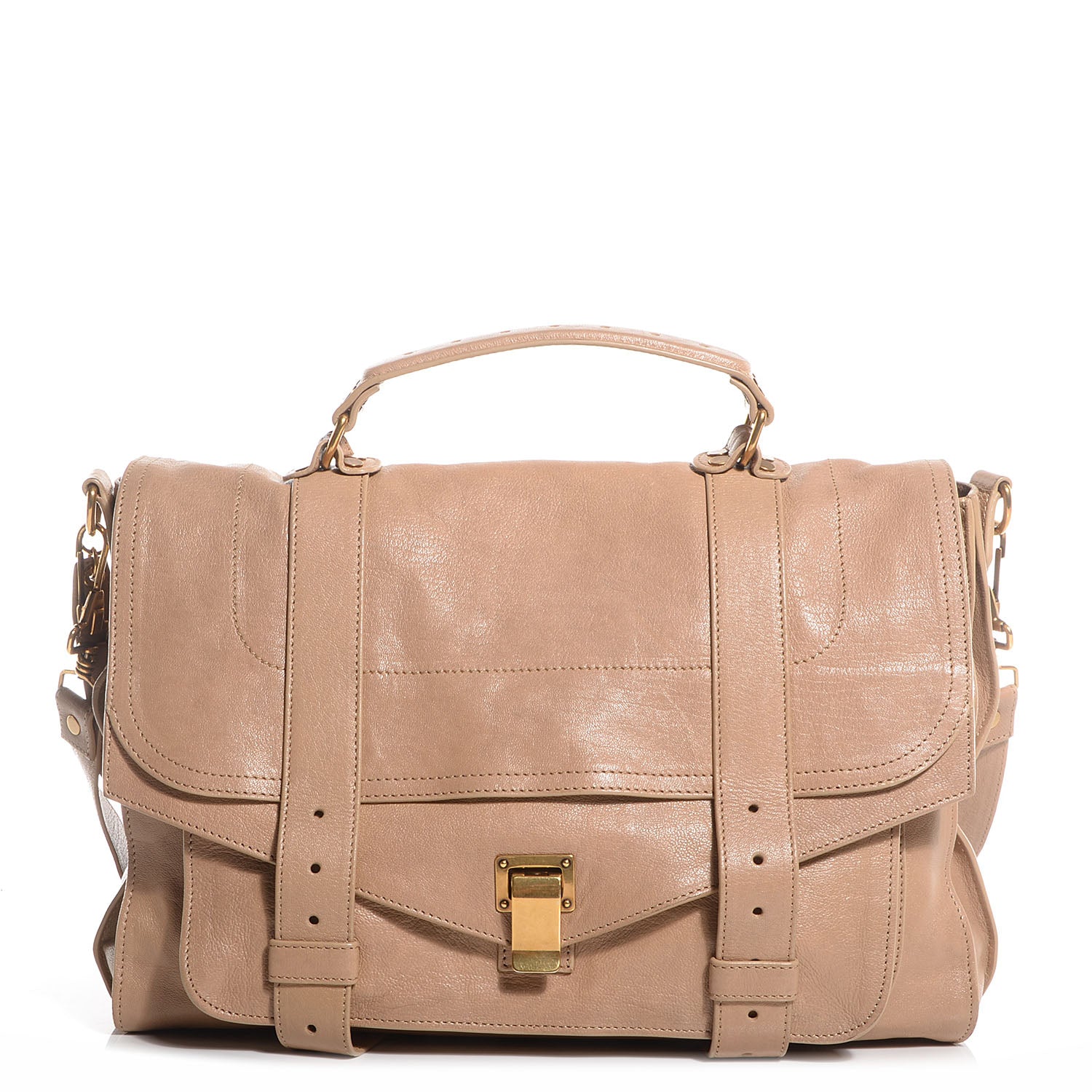 Proenza Schouler Lambskin PS1 Large Satchel Stone 1 of 15