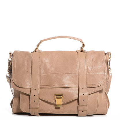 Proenza Schouler Lambskin PS1 Large Satchel Stone 1 of 15