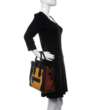 Celine Baby Grained Calfskin Micro Tri-Color Luggage Yellow 2 of 9