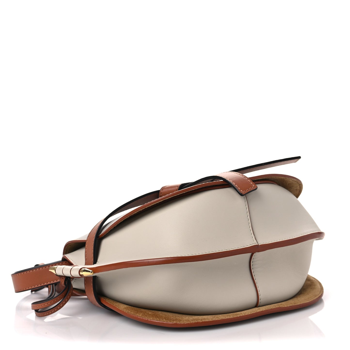 Calfskin Small Gate Crossbody Bag Ghost Light Ghost