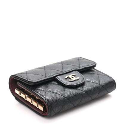 Chanel Caviar Quilted Classic 4 Key Holder Wallet Black 4 of 9