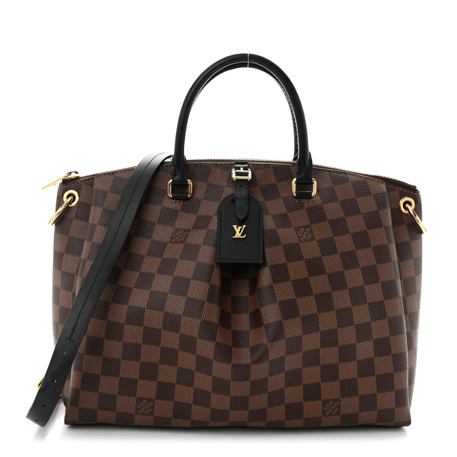Louis Vuitton Damier Ebene Odeon Tote MM Black 1 of 9