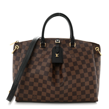 Louis Vuitton Damier Ebene Odeon Tote MM Black 1 of 9