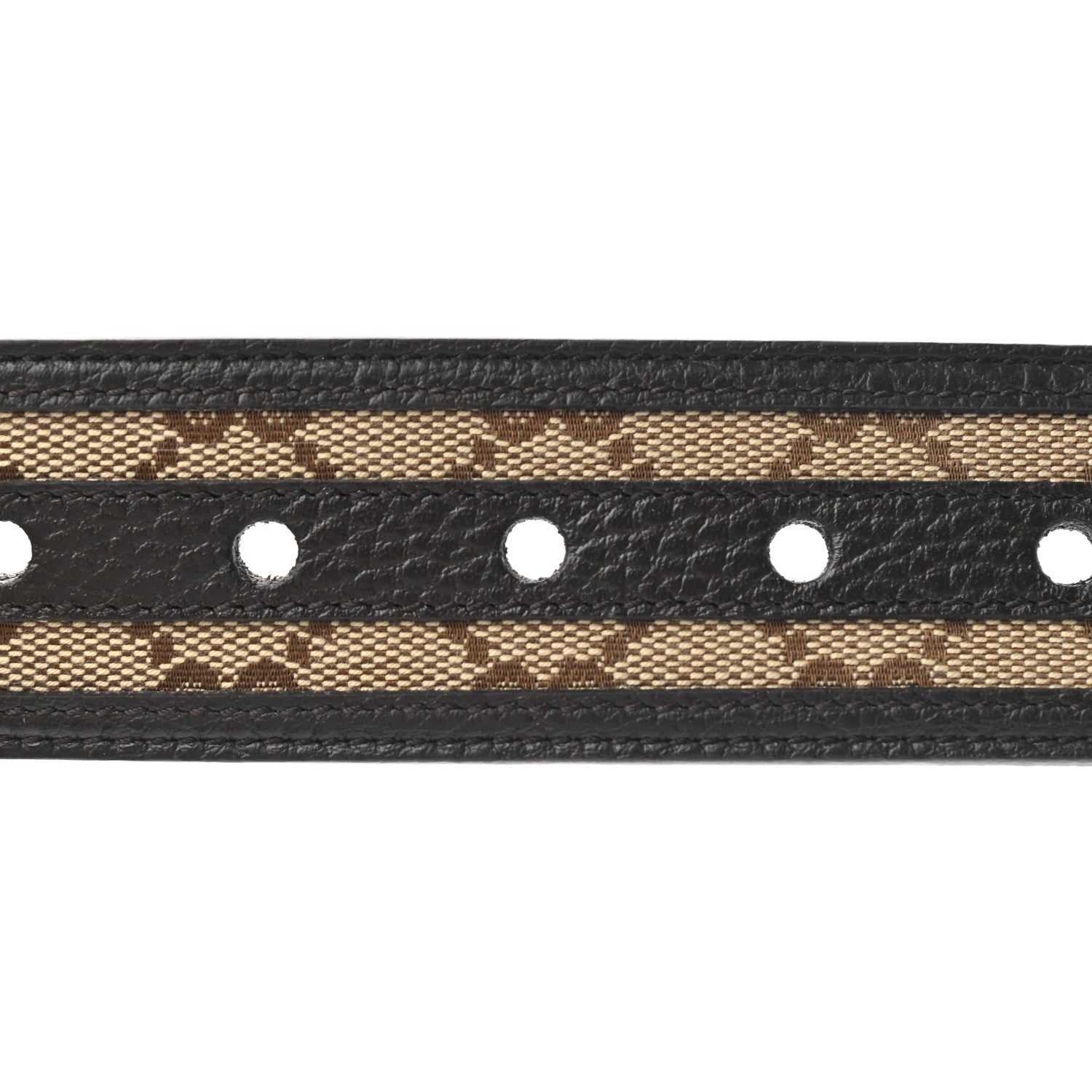 Gucci Monogram Dollar Calfskin 40mm Belt 105 42 Beige Ebony Testa di Moro 3 of 6