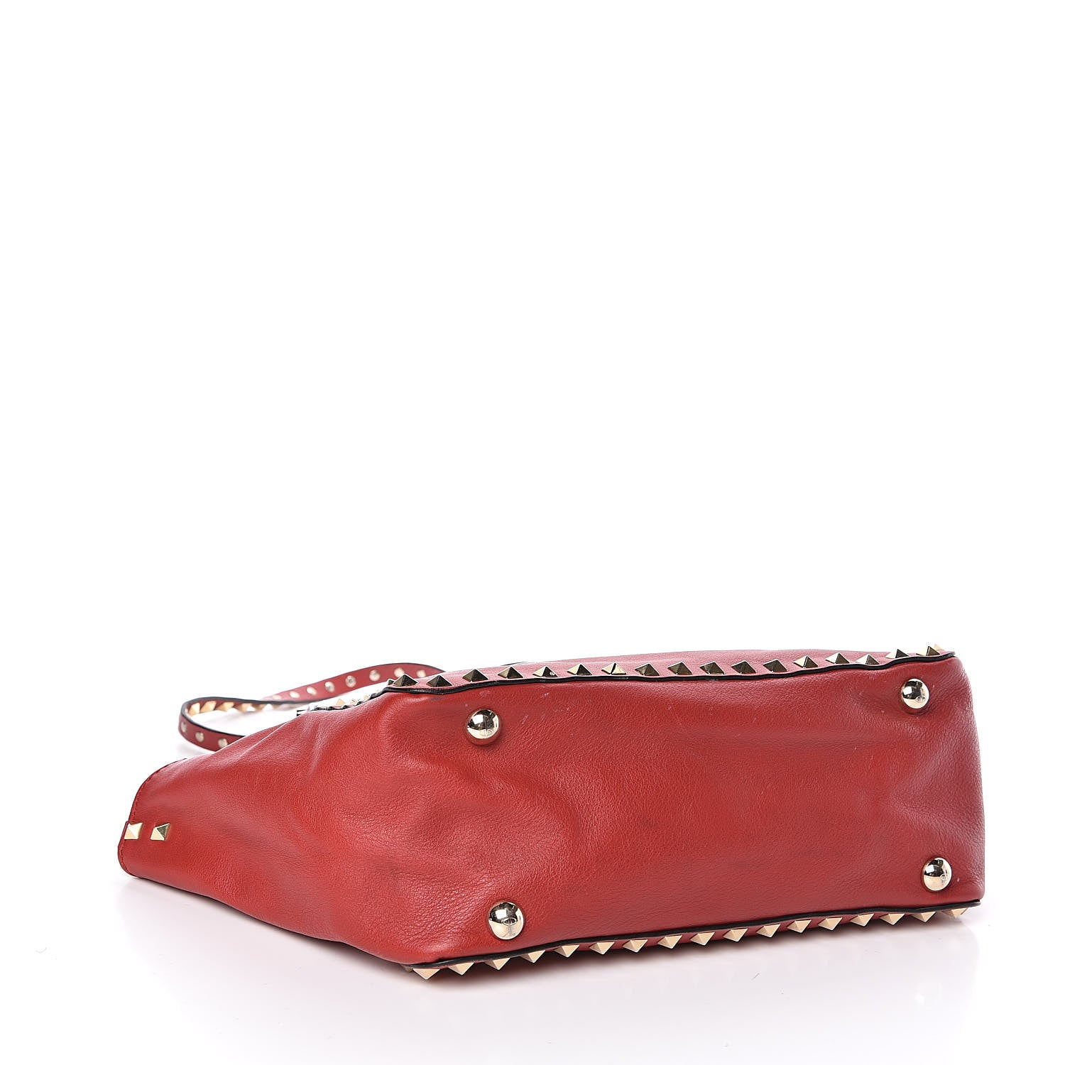 Valentino Garavani Vitello Small Rockstud Tote Rosso Valentino 4 of 13