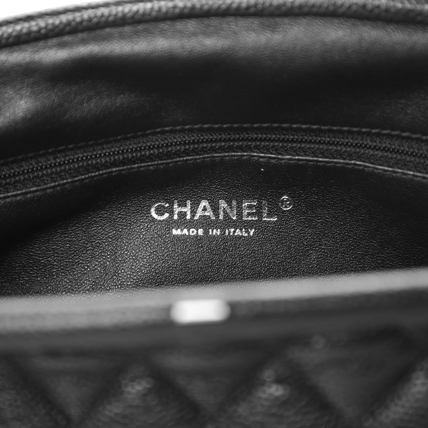 Caviar Quilted Timeless Clutch Black