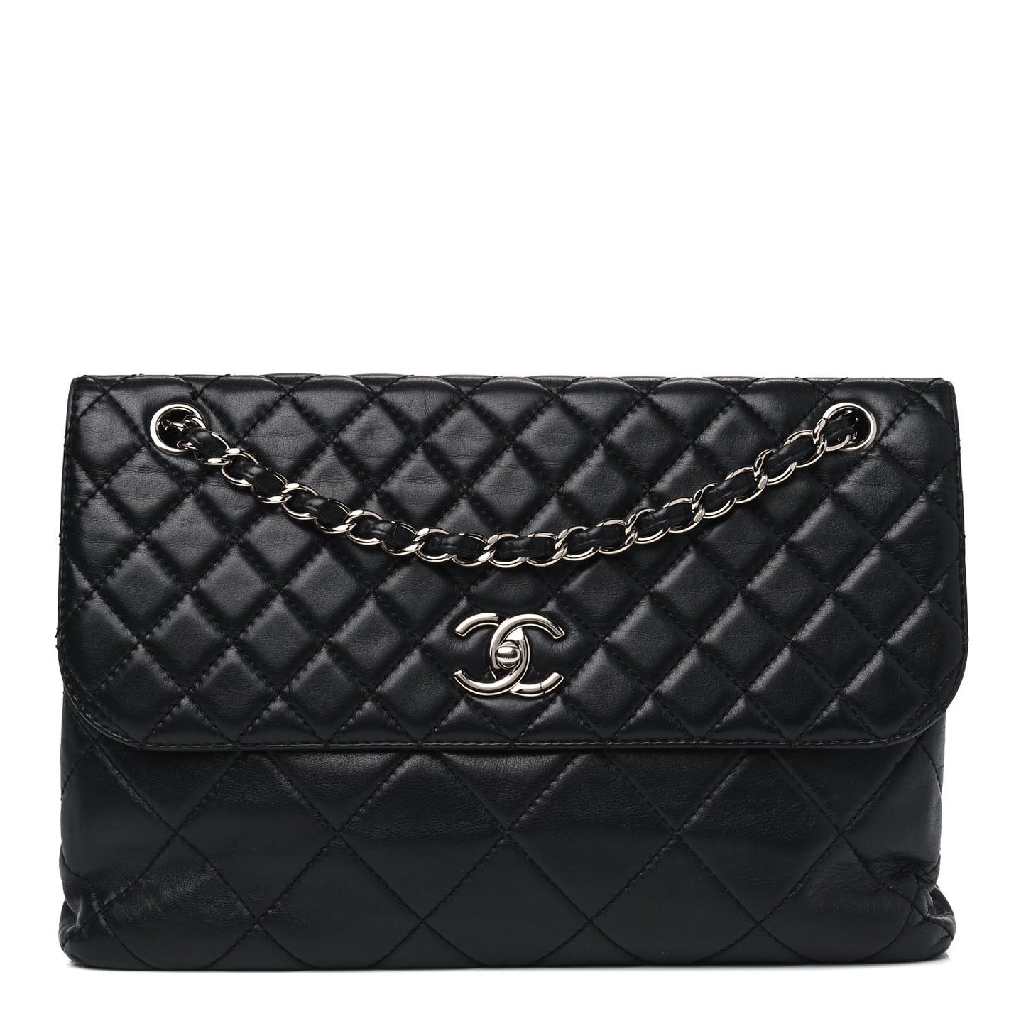 Calfskin Quilted In The Business Flap Bag Black