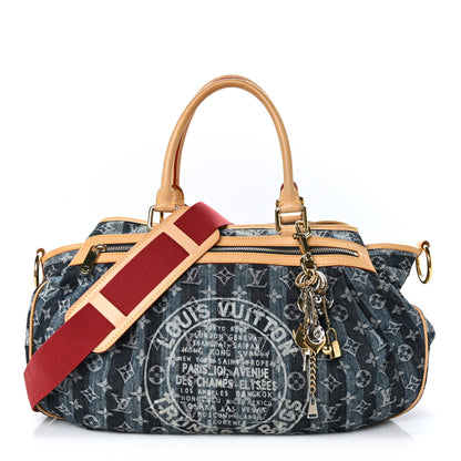 Louis Vuitton Denim Raye Cabas GM 1 of 11