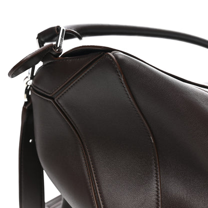 Loewe Nappa Lambskin Large Featherlight Puzzle Bag Dark Chestnut 13 of 15