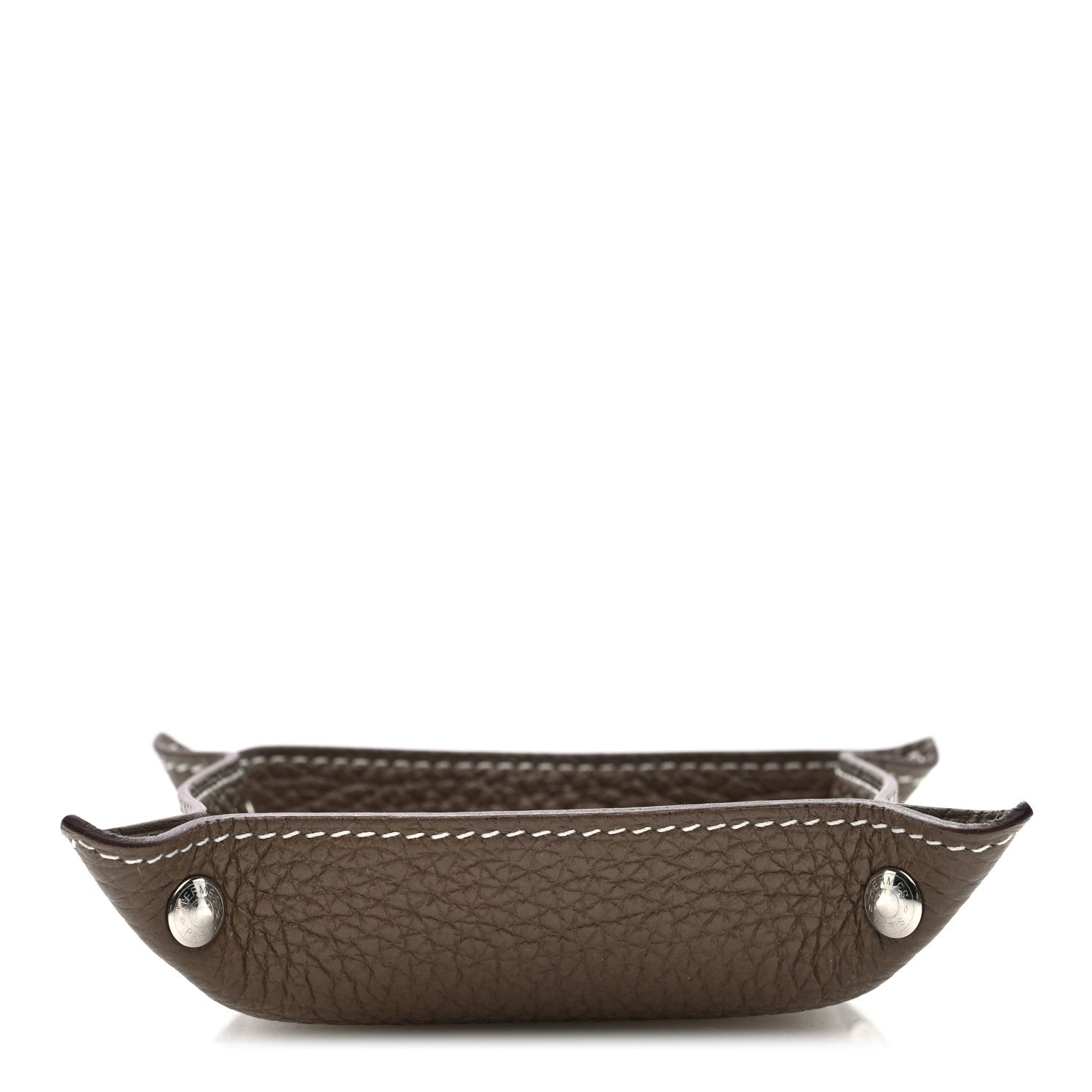 Hermes Taurillon Clemence Mini Mises et Relances Change Tray Etoupe 1 of 6