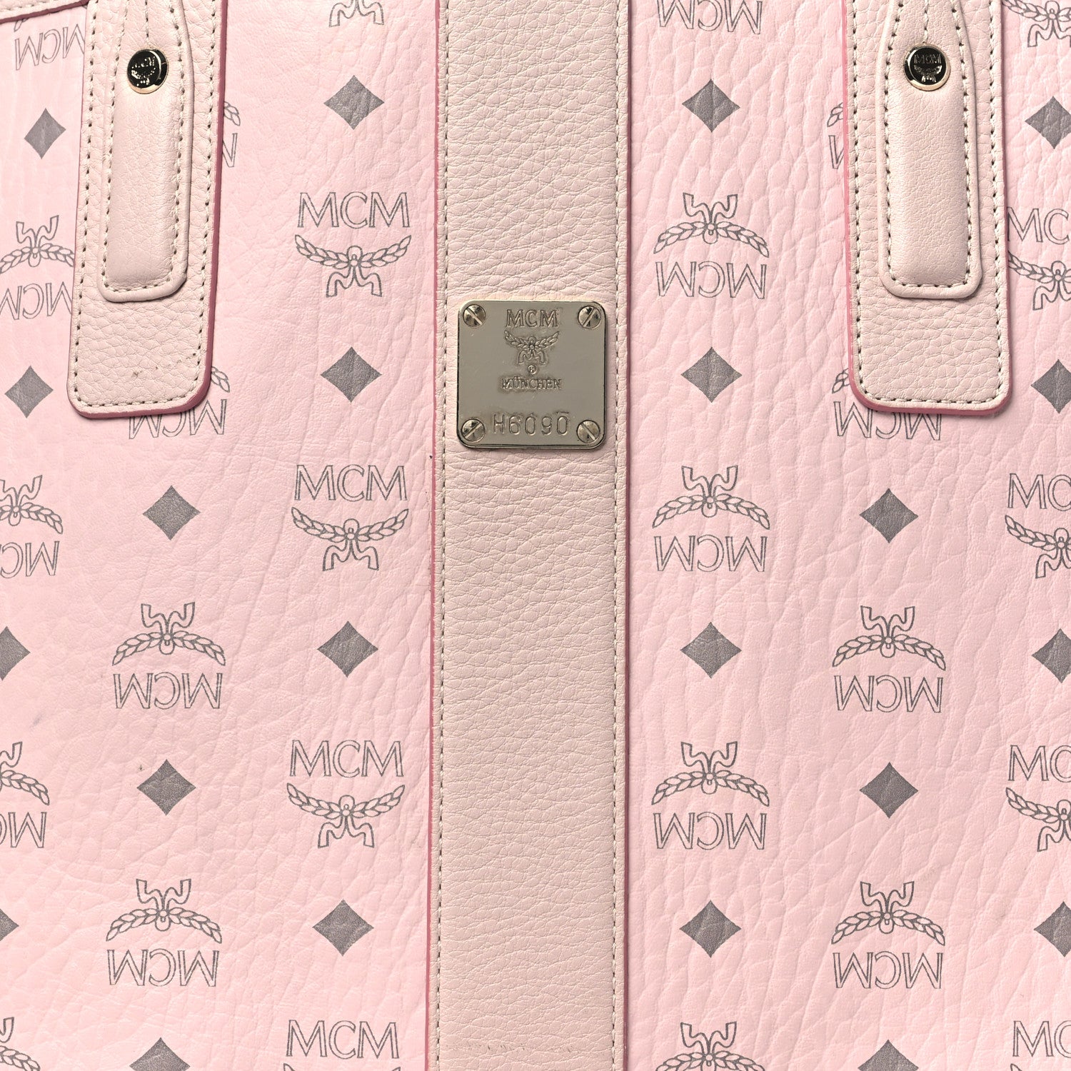 MCM Visetos Medium Liz Reversible Shopper Tote Powder Pink 6 of 17