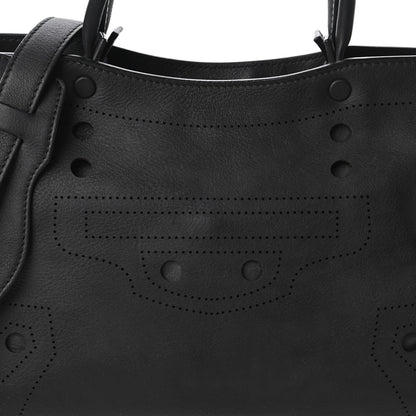 Balenciaga Veau Soyeux Perforated Blackout Hardware S City Black 10 of 10