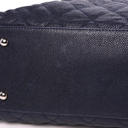 Chanel Caviar Quilted French Riviera Shoulder Bag Dark Navy Blue 10 of 13