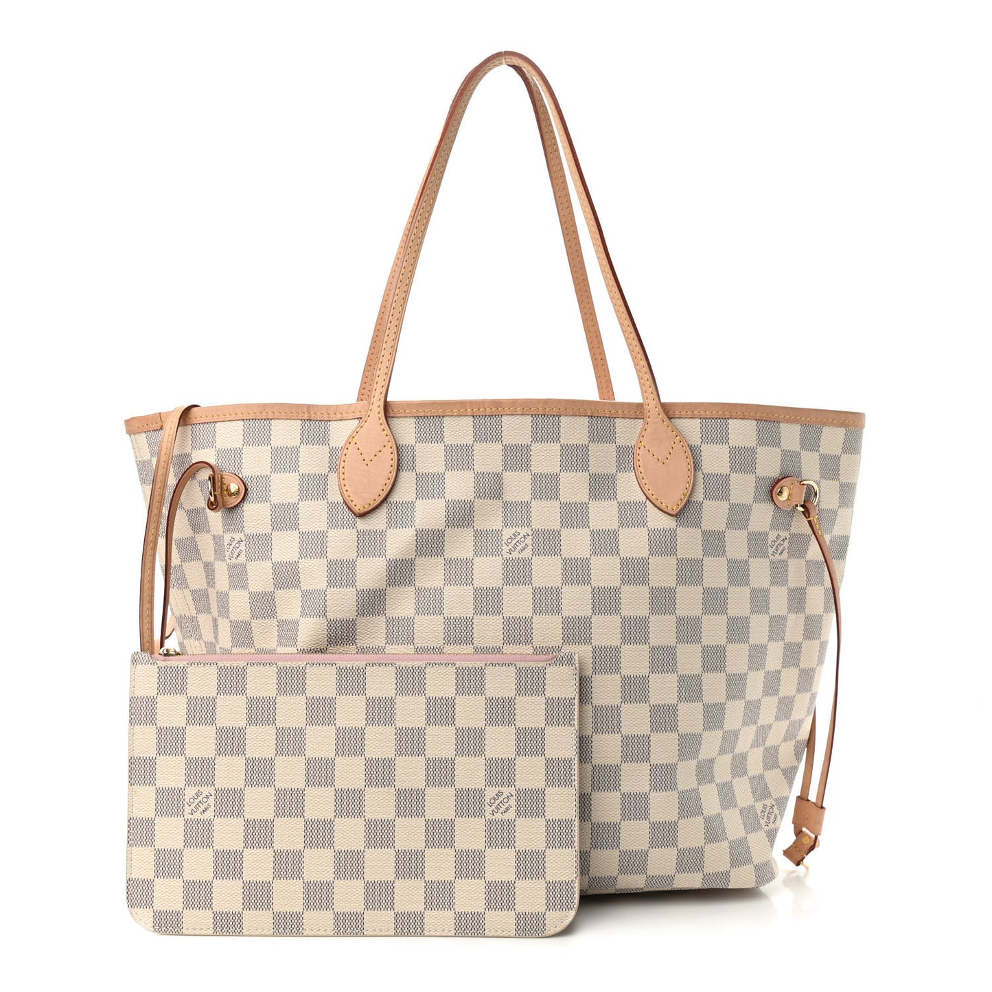 Damier Azur Neo Neverfull MM Rose Ballerine