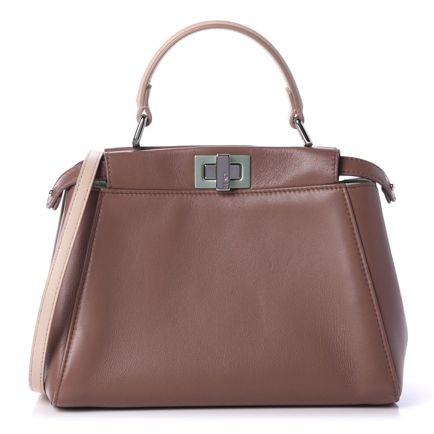 Nappa Colorblock Mini Peekaboo Iconic Satchel English Rose Plaster Oxigen