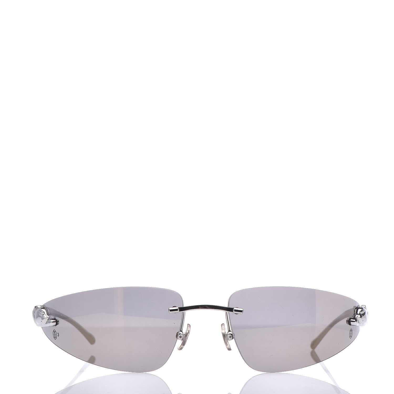 Cartier Panthere De Sunglasses Silver 2 of 8