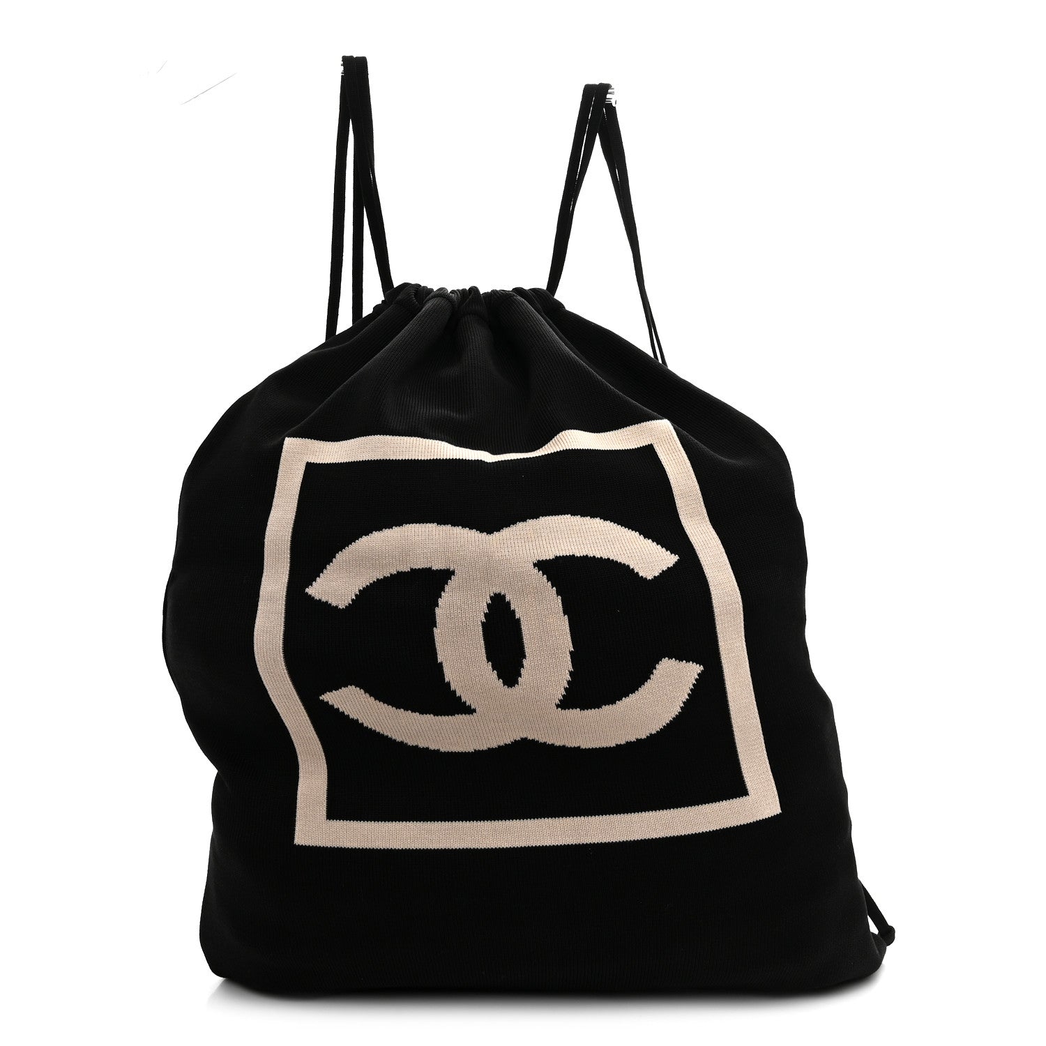 Chanel Cotton CC Drawstring Sport Line Backpack Black 1 of 9
