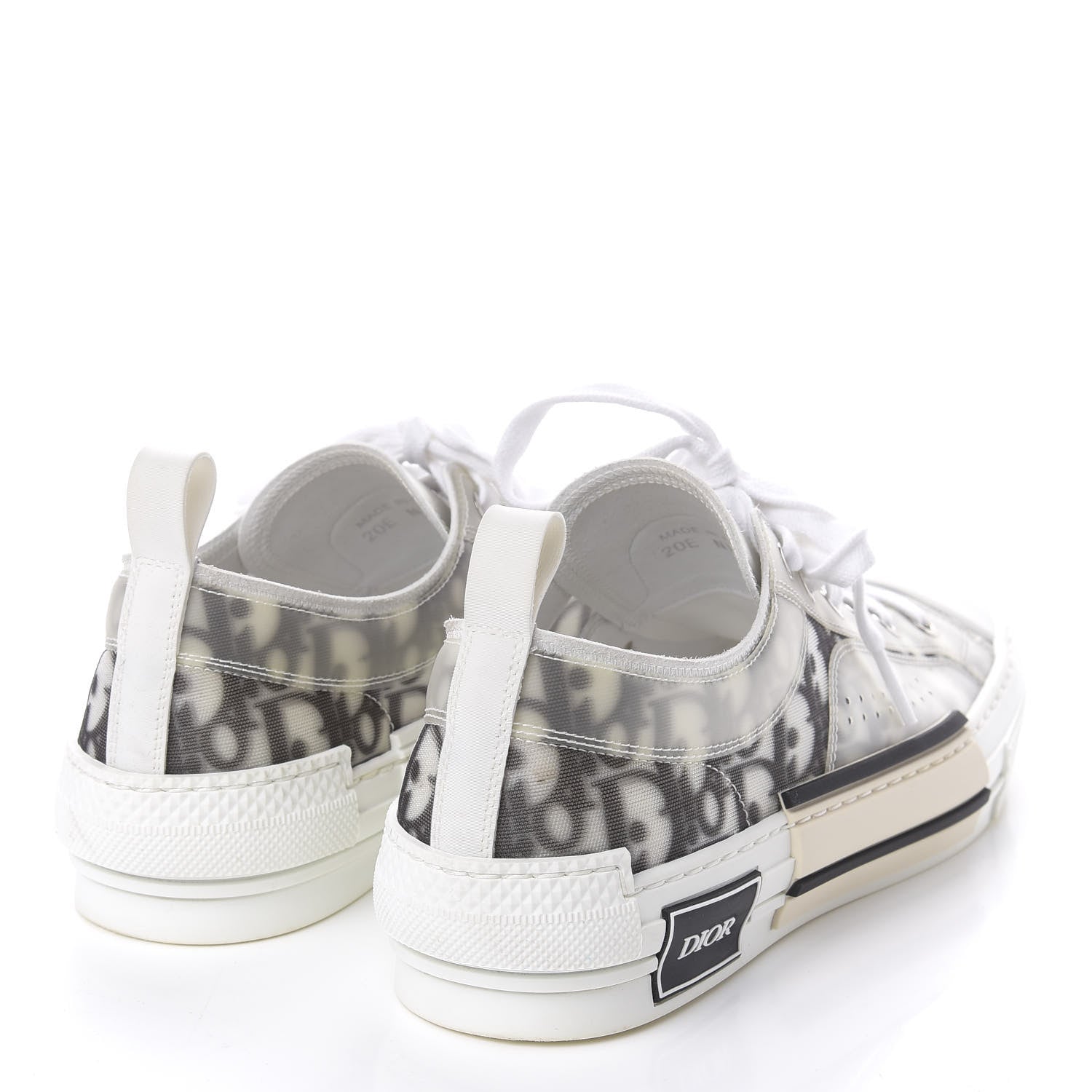 Christian Dior Technical Canvas Oblique Womens B23 Low Top Sneaker 39 White Black 4 of 10