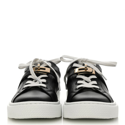 Hermes Calfskin Day Sneakers 38.5 Black 2 of 10