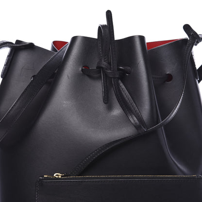 Mansur Gavriel Vegetable Tanned Calfskin Bucket Bag Black Flamma 9 of 9