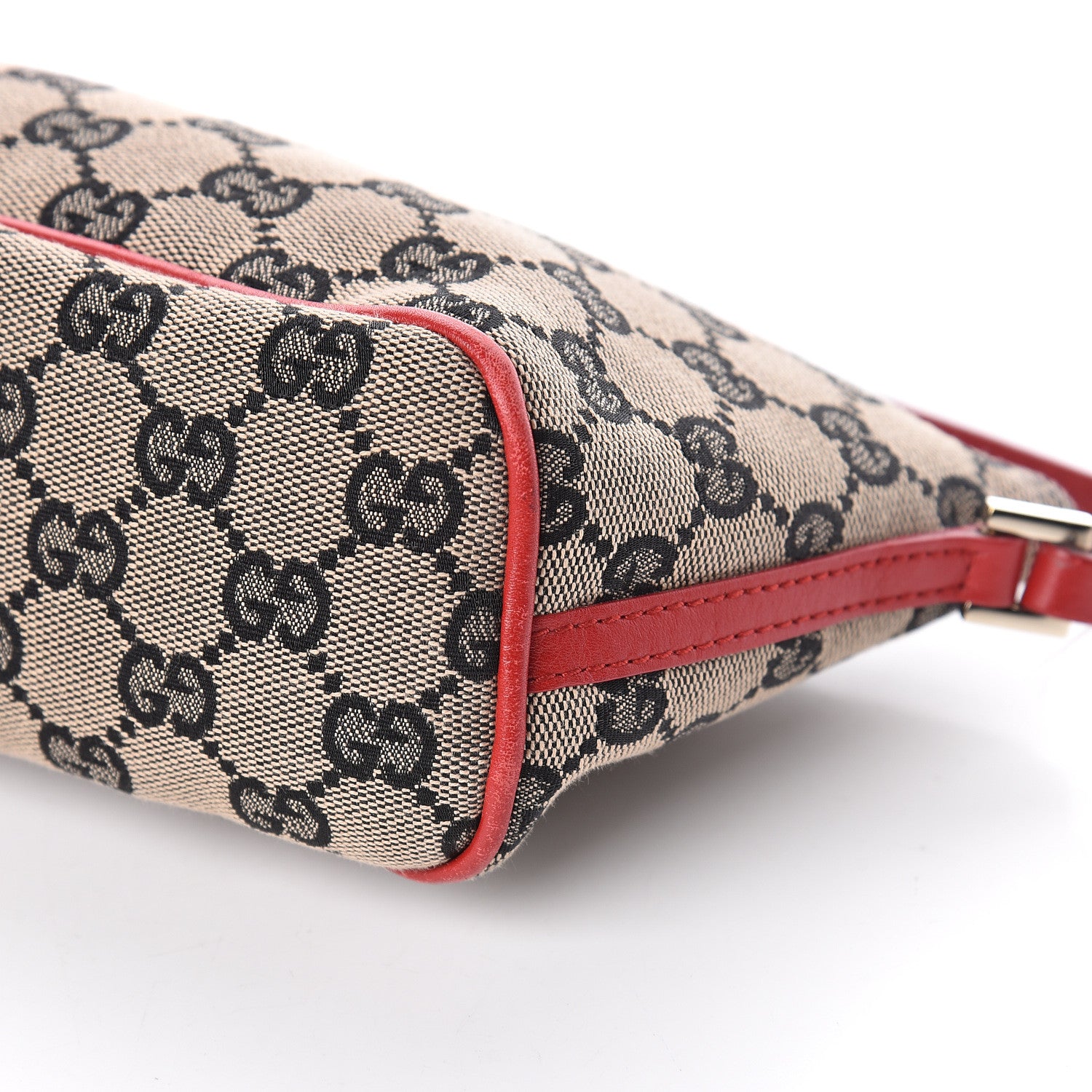 Gucci Monogram Boat Pochette Black Red 6 of 10
