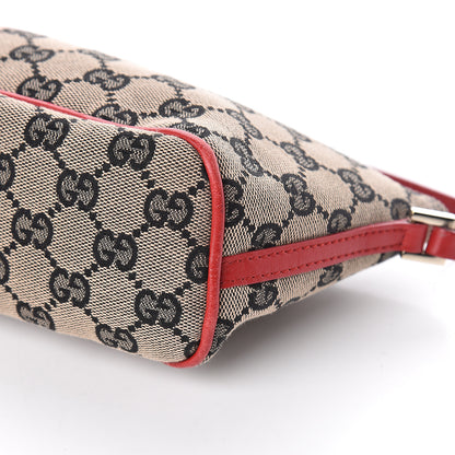 Gucci Monogram Boat Pochette Black Red 6 of 10