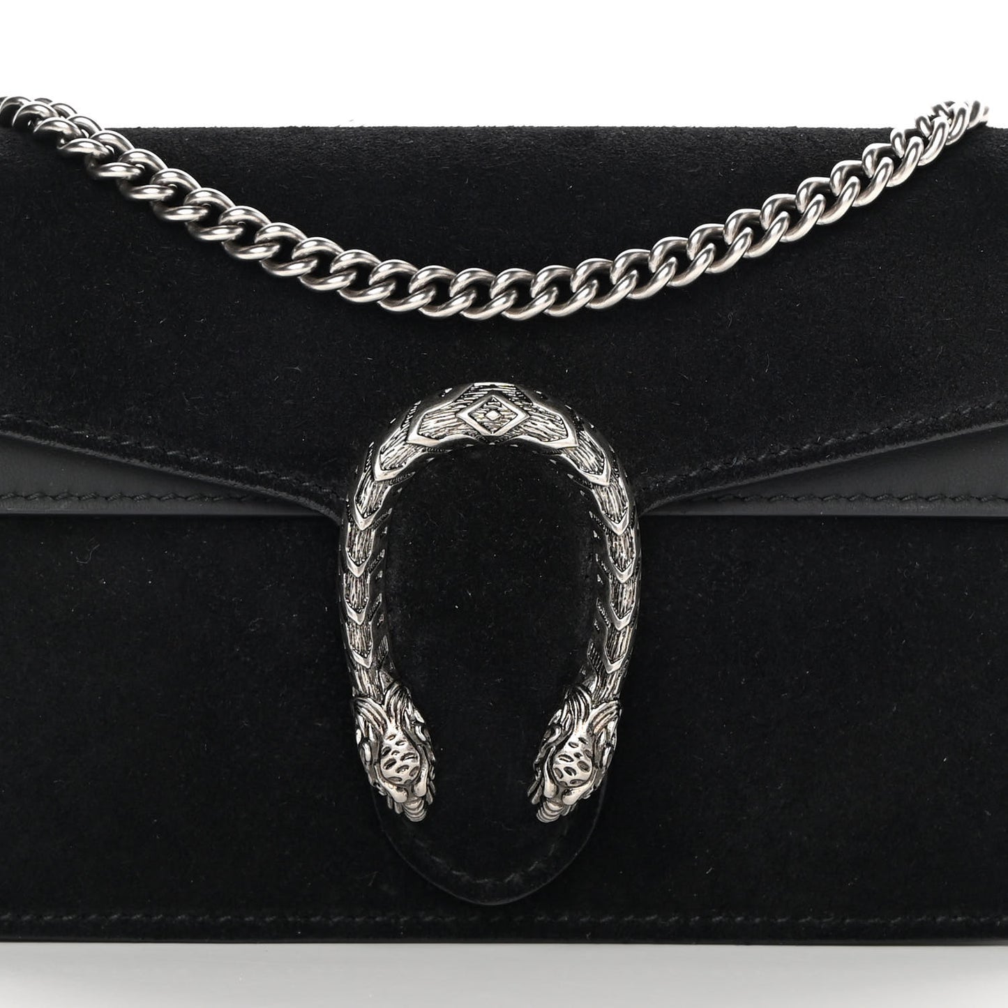 Suede Super Mini Dionysus Shoulder Bag Black