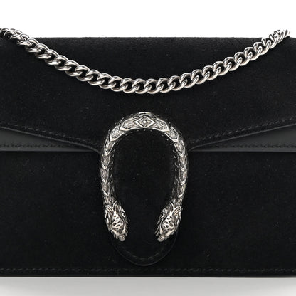 Gucci Suede Super Mini Dionysus Shoulder Bag Black 6 of 11