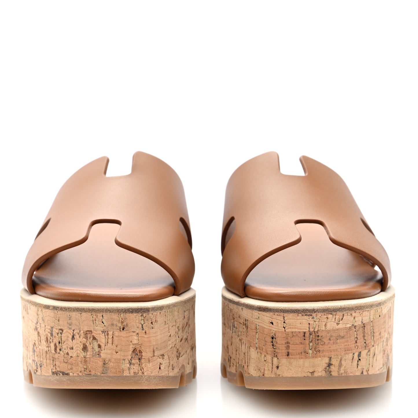 Calfskin Cork Eze 30 Sandals 38 Marron Glaise