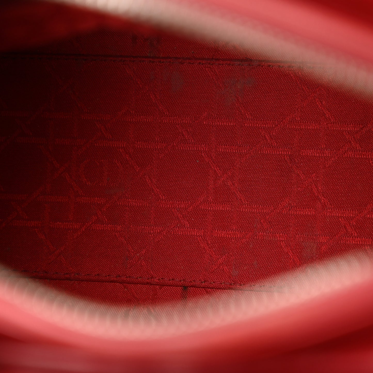 Patent Cannage Medium Lady Dior Red