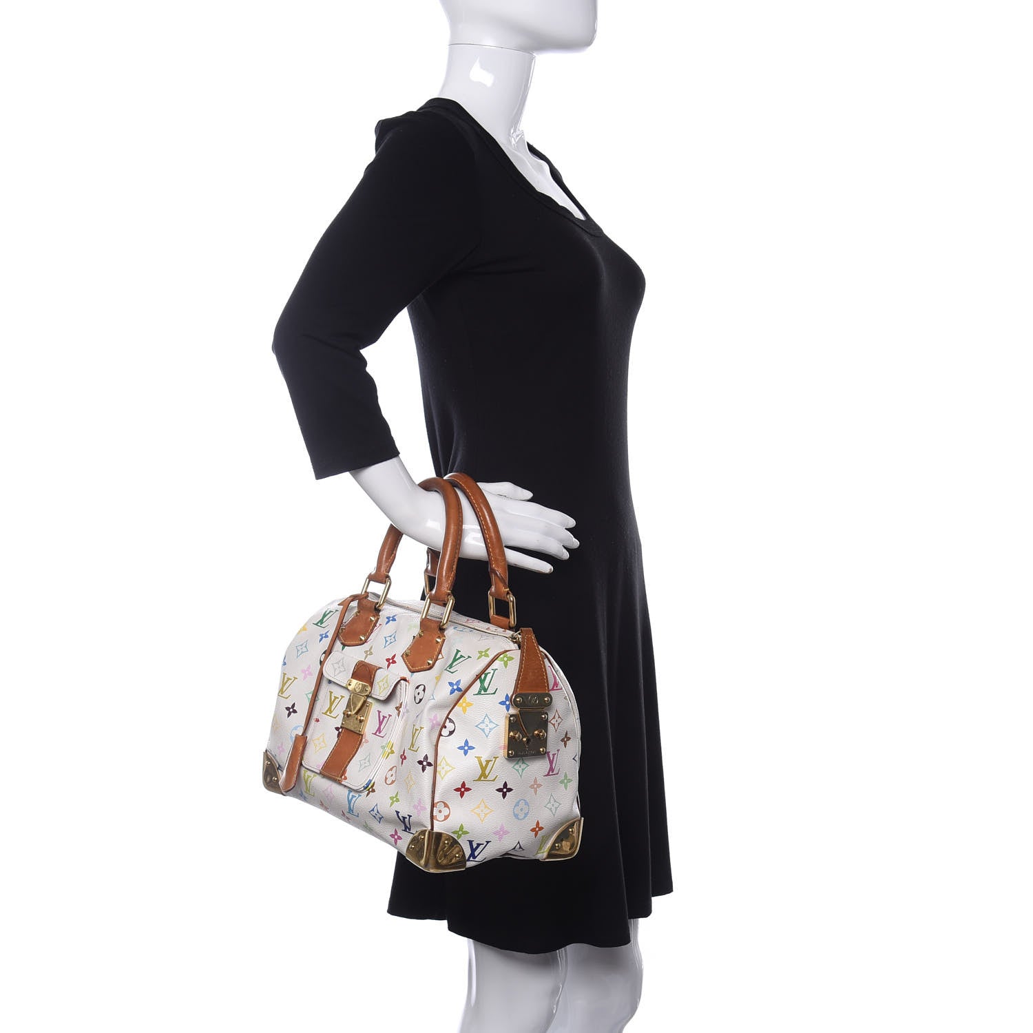 Louis Vuitton Monogram Multicolor Speedy 30 White 2 of 8
