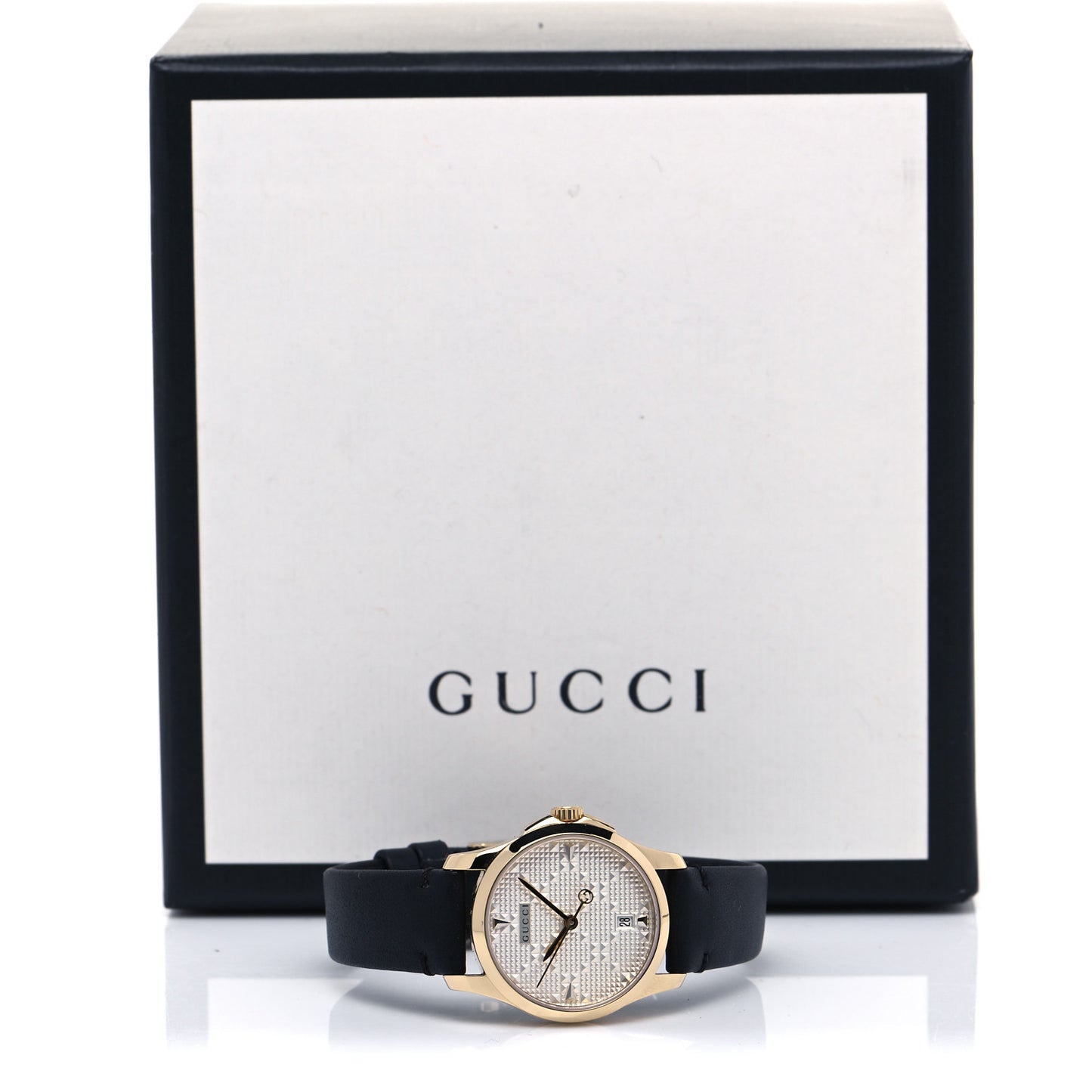 Stainless Steel Calfskin 27mm G-Timeless Diamante Quartz Watch