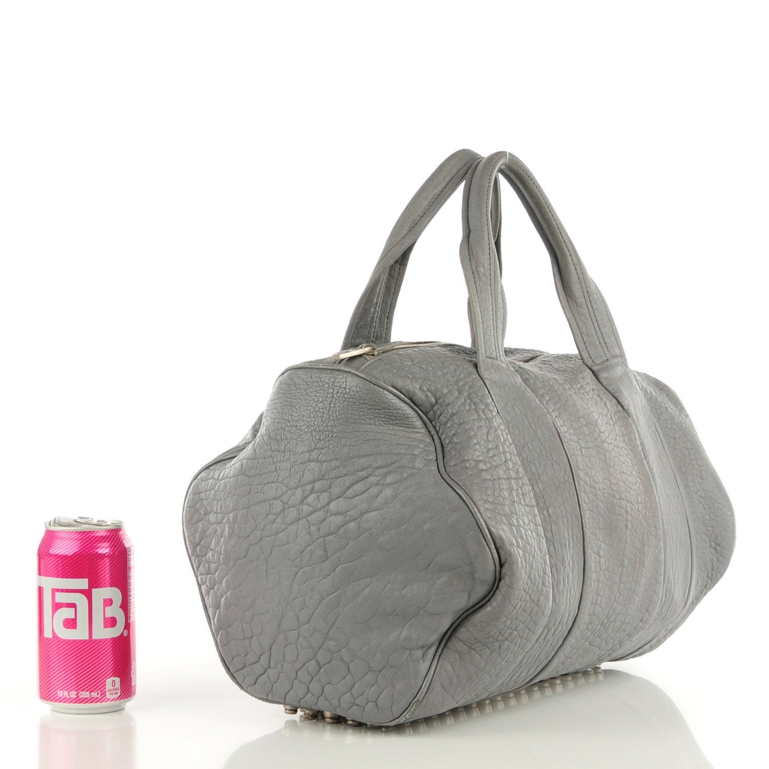 Alexander Wang Pebbled Lambskin Rocco Oyster Silver Hardware 7 of 14